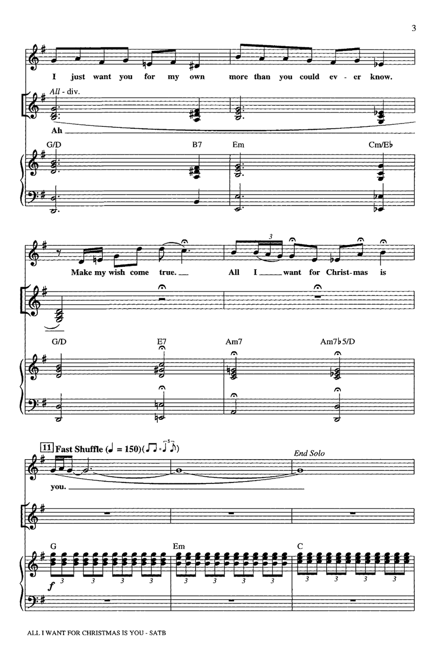 All I Want For Christmas Is You (arr. Mac Huff) 4-Part scores gallery preview page 2