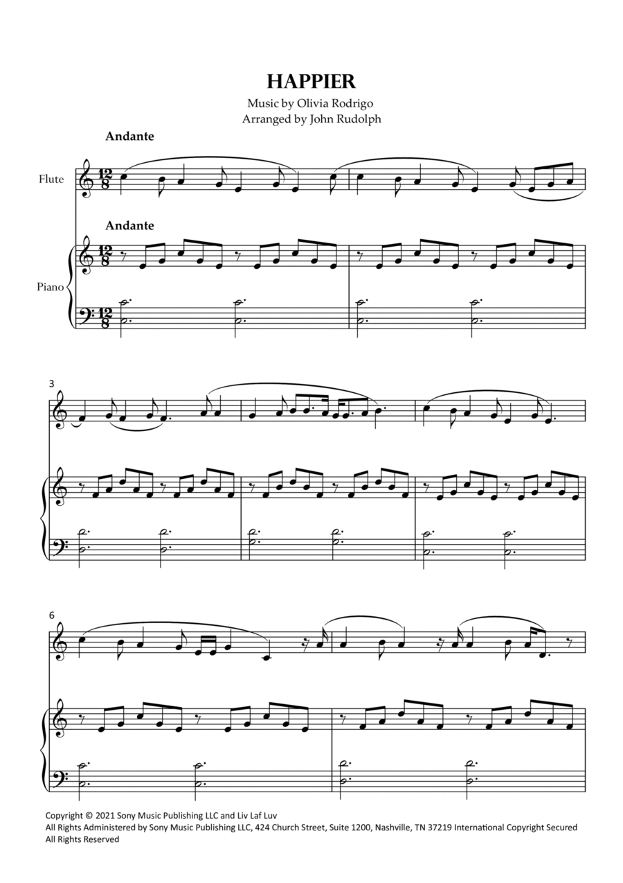 Happier Flute Solo scores gallery preview page 1