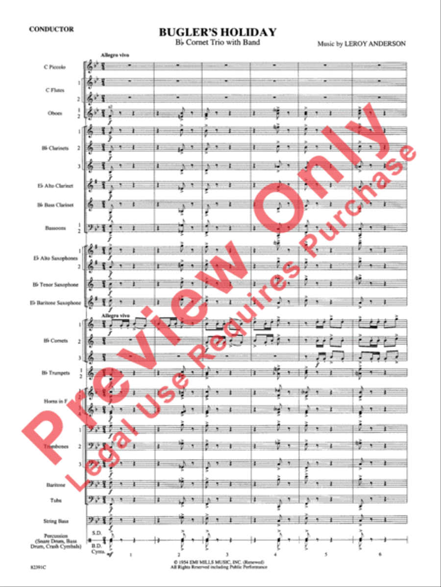 Bugler's Holiday Concert Band scores gallery preview page 4