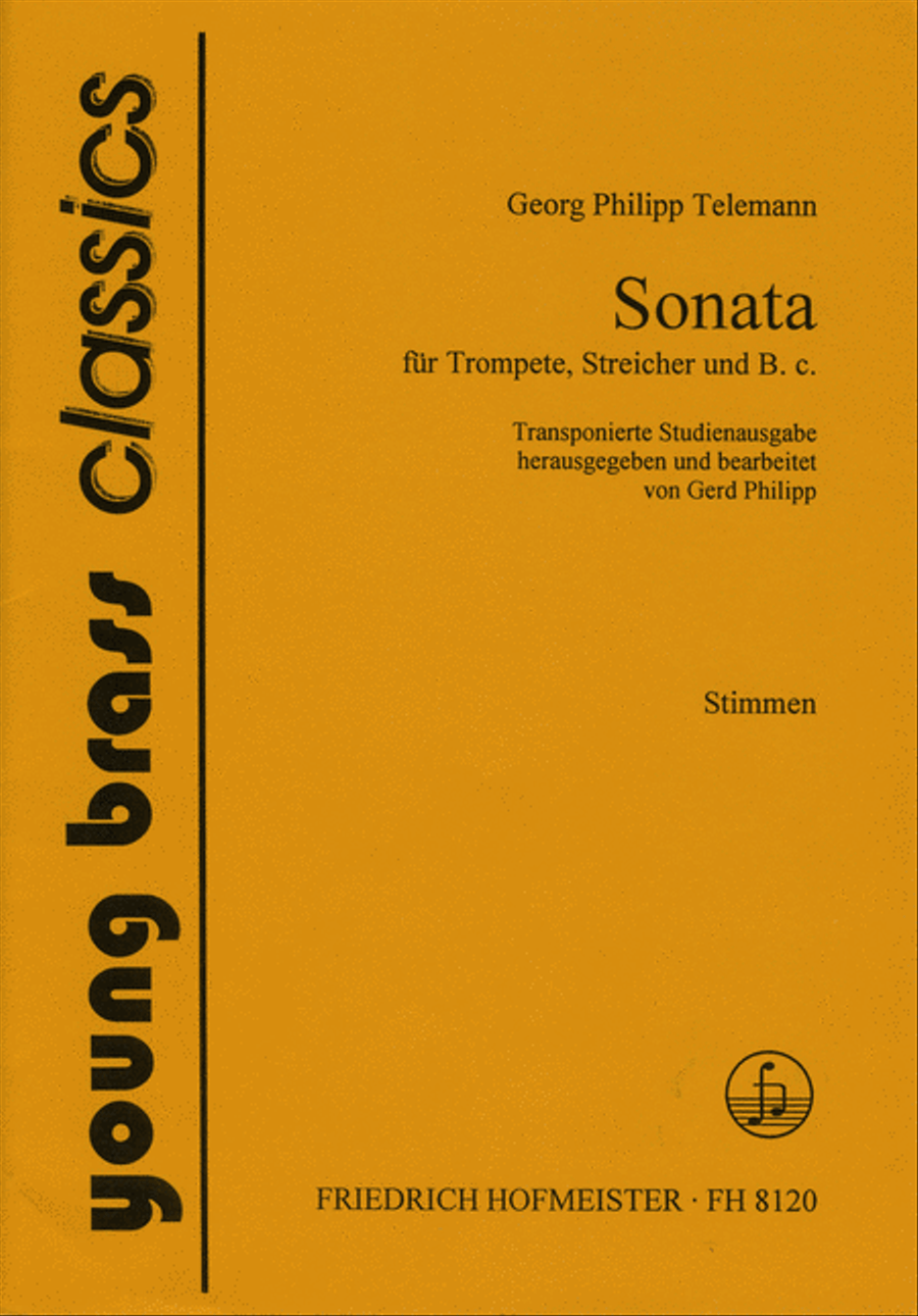 Sonata für Trompete, Streicher und B.c./ Stimmen Trumpet scores gallery preview page 1
