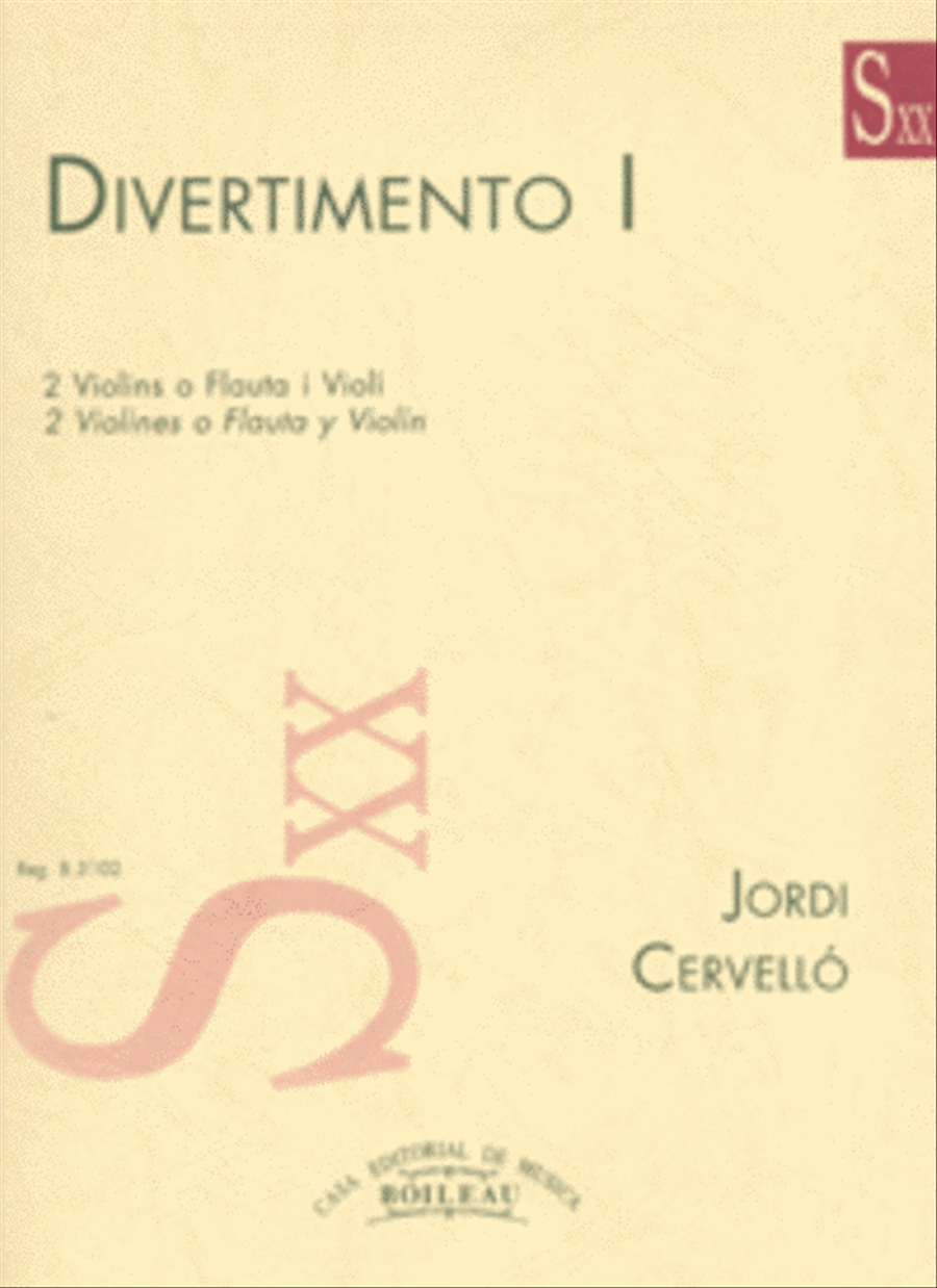 Divertimento I by Jordi Cervello Flute - Sheet Music
