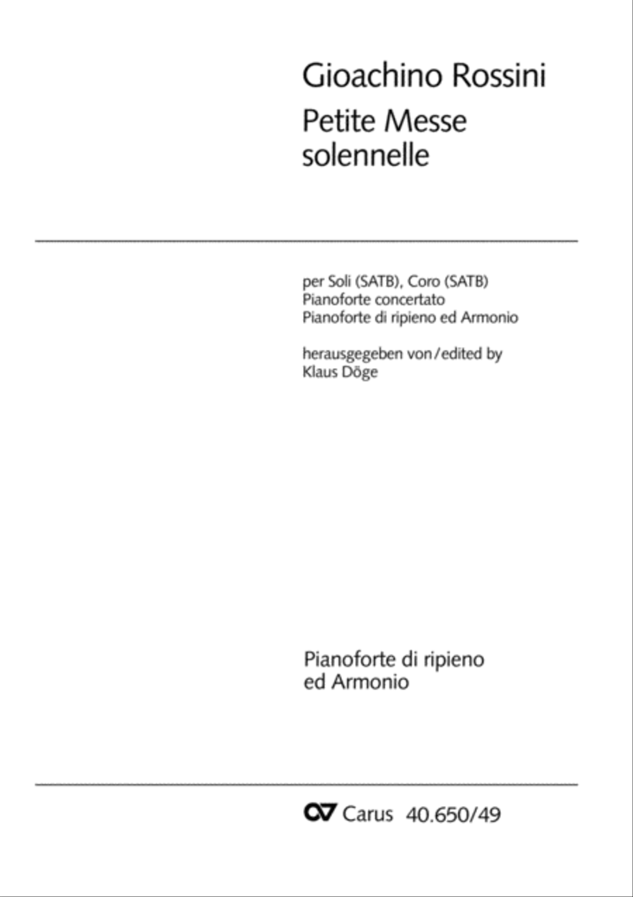 Petite Messe solennelle 4-Part scores gallery preview page 2