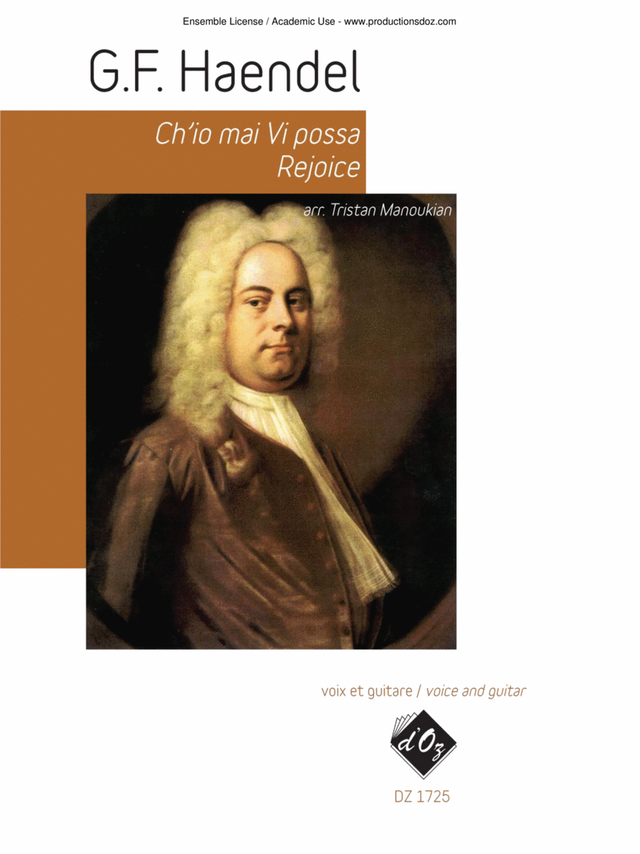 Ch’io mai Vi possa / Rejoice Classical Guitar scores gallery preview page 1