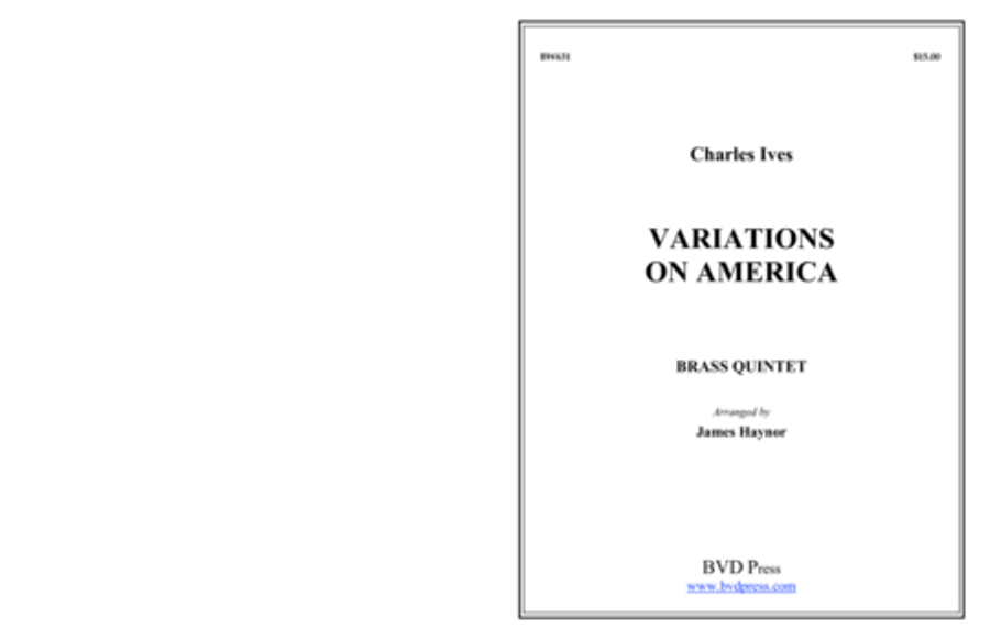 Variations on America Brass Quintet scores gallery preview page 1