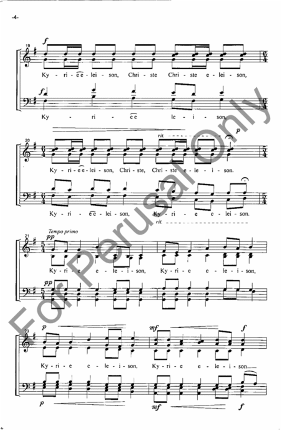Kyrie Eleison 4-Part scores gallery preview page 5