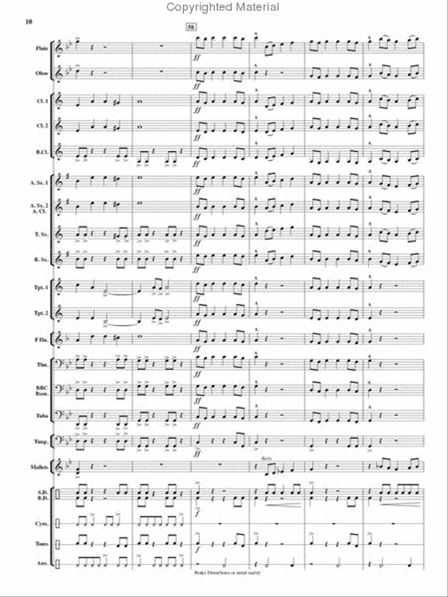 Renegade Dances Concert Band scores gallery preview page 10