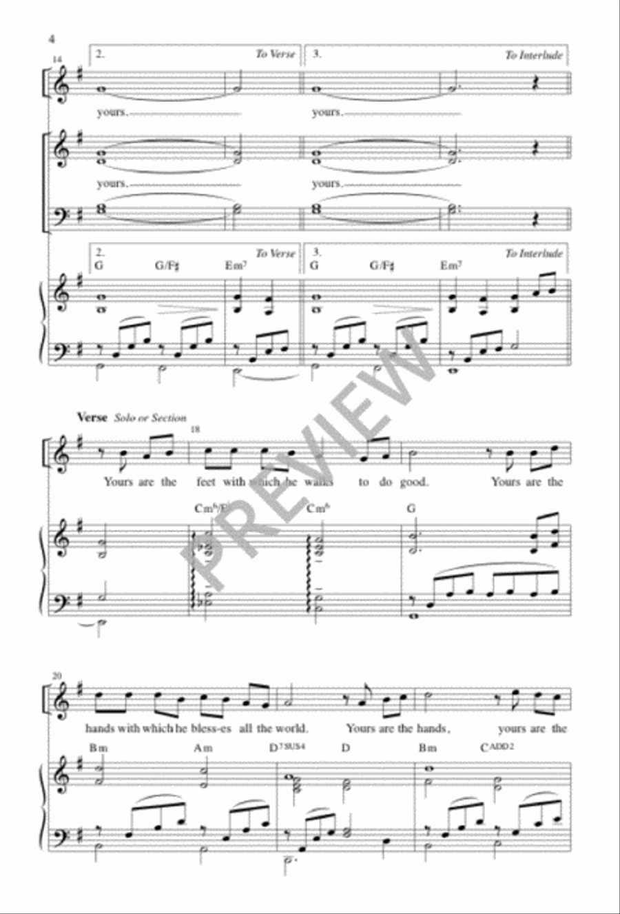 Christ Has No Body Now but Yours 4-Part scores gallery preview page 4