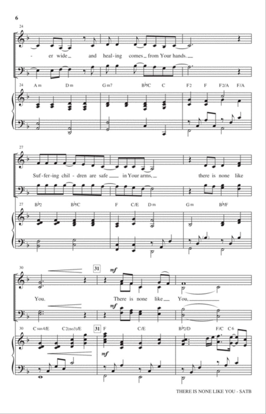 There Is None Like You 4-Part scores gallery preview page 4
