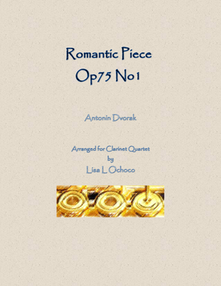 Book cover for Romantic Piece Op75 No1 for Clarinet Quartet