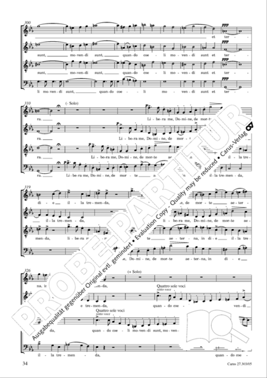 Messa da Requiem 4-Part scores gallery preview page 35