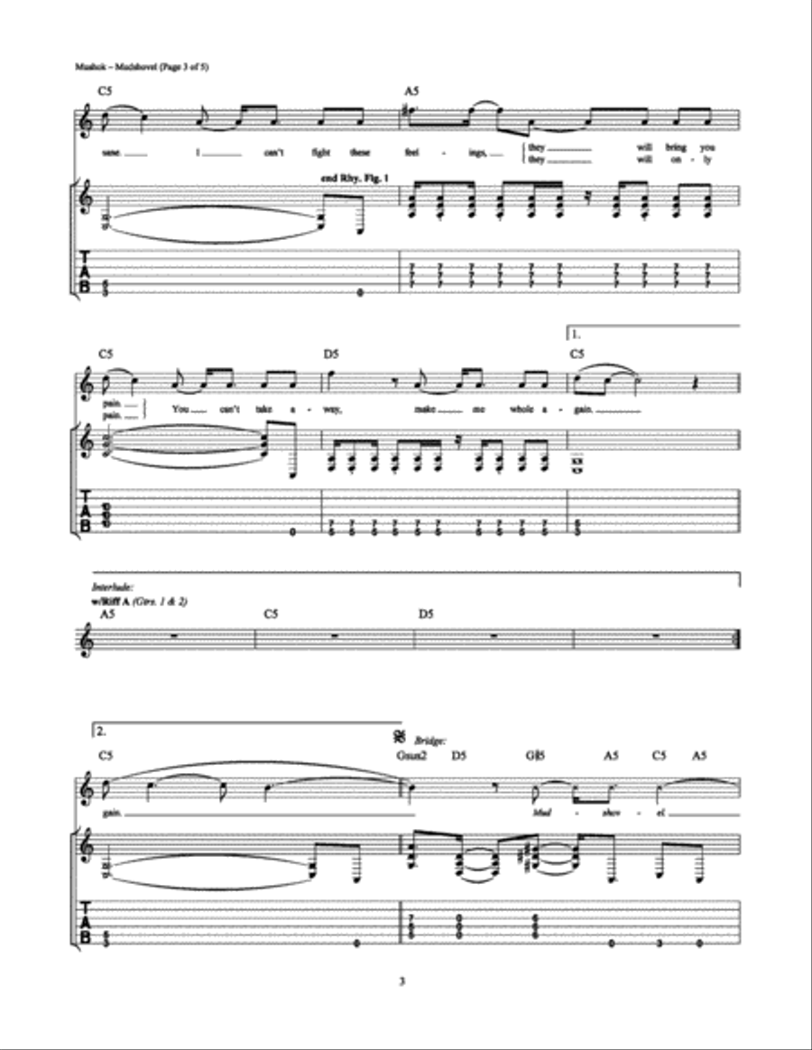 Mudshovel Electric Guitar scores gallery preview page 3