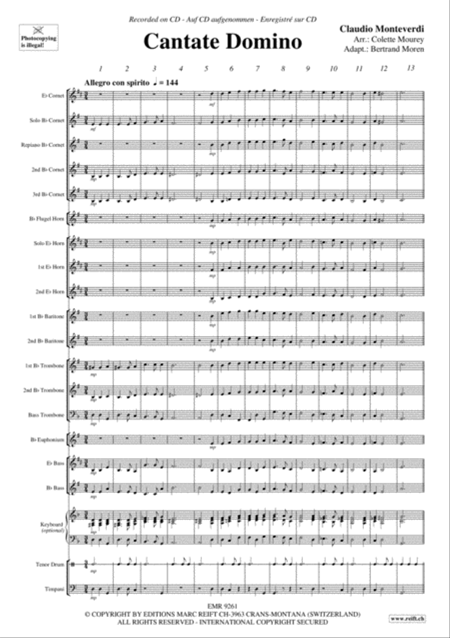 Cantate Domino Cantate Domino Brass Band scores gallery preview page 4