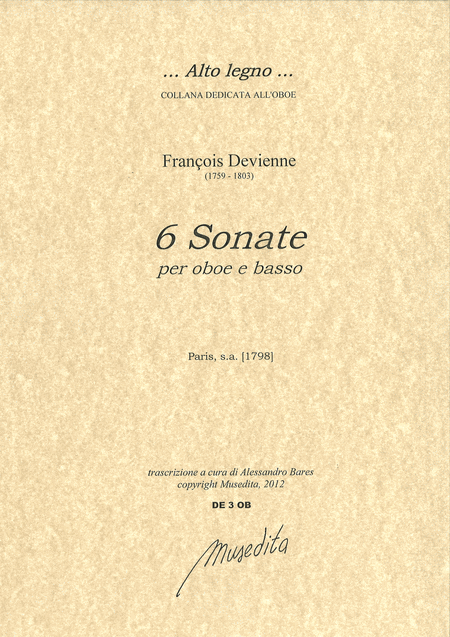 6 Oboe Sonatas (Paris, 1798 ca.)