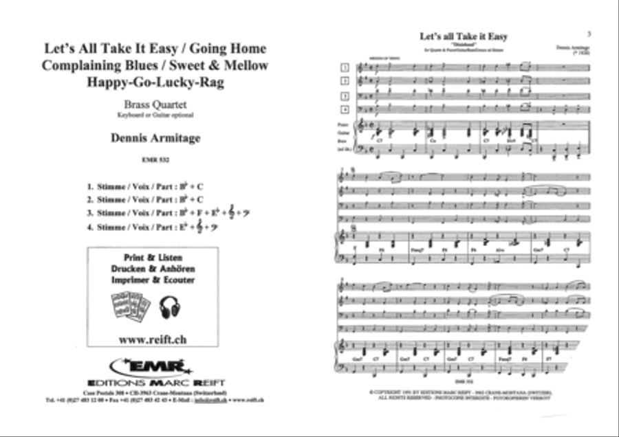 5 Jazzinations Brass Quartet scores gallery preview page 2