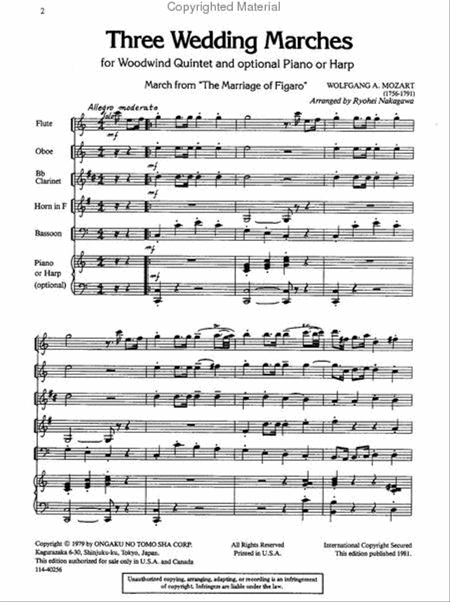 Three Wedding Marches Chamber Music scores gallery preview page 2