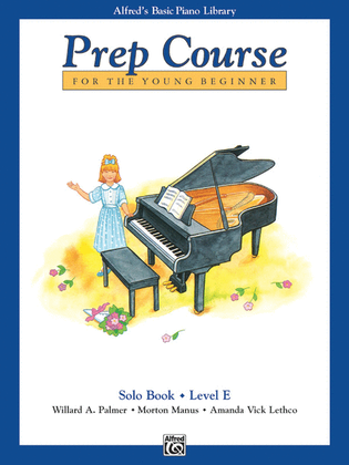 Book cover for Alfred's Basic Piano Prep Course Solo Book, Book E