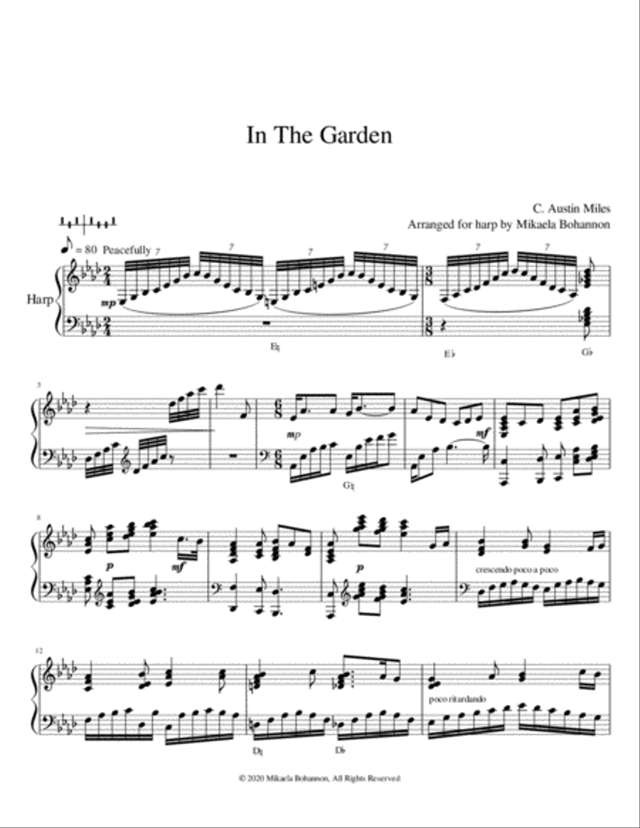 In The Garden Harp scores gallery preview page 1