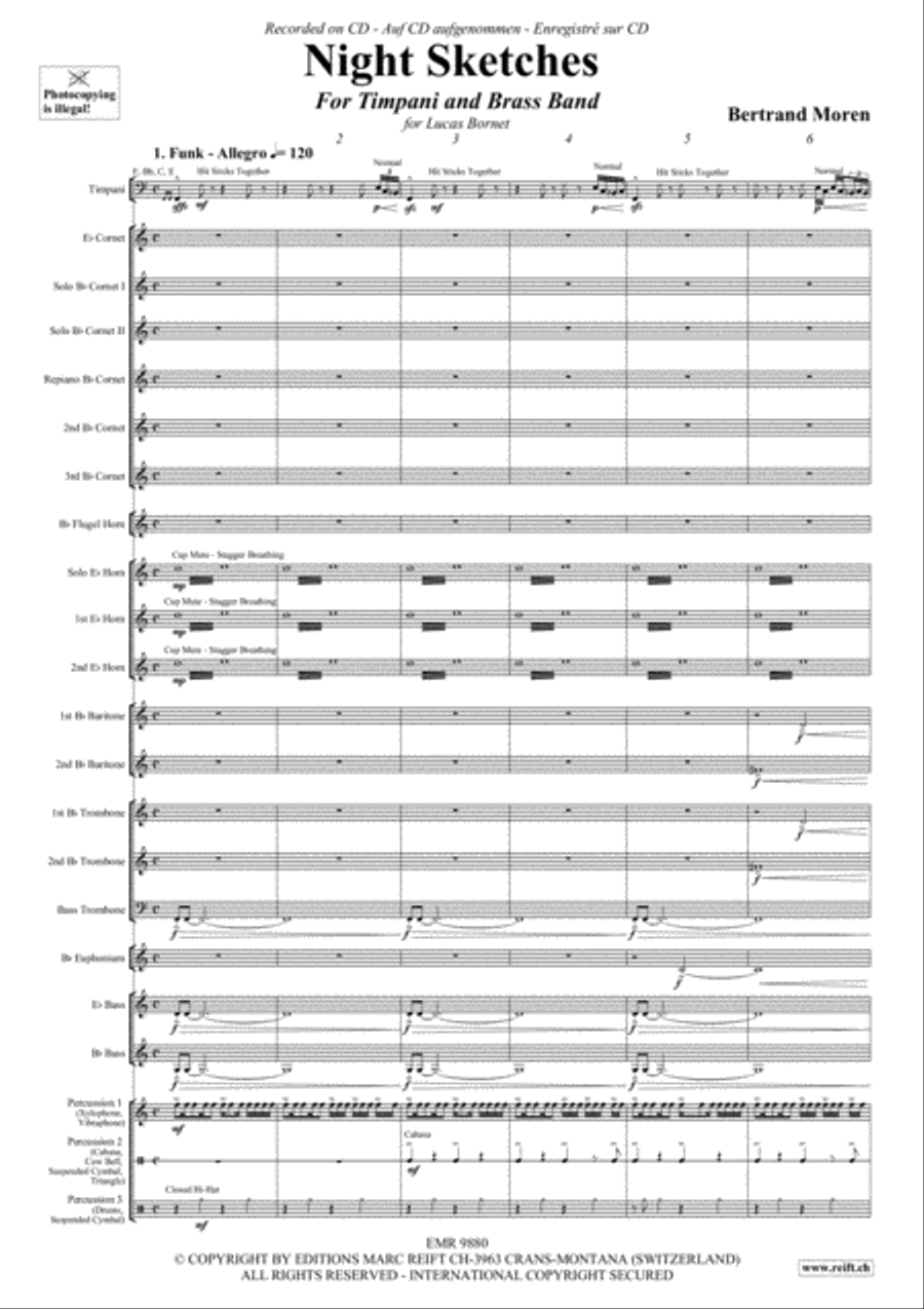 Night Sketches Brass Band scores gallery preview page 3