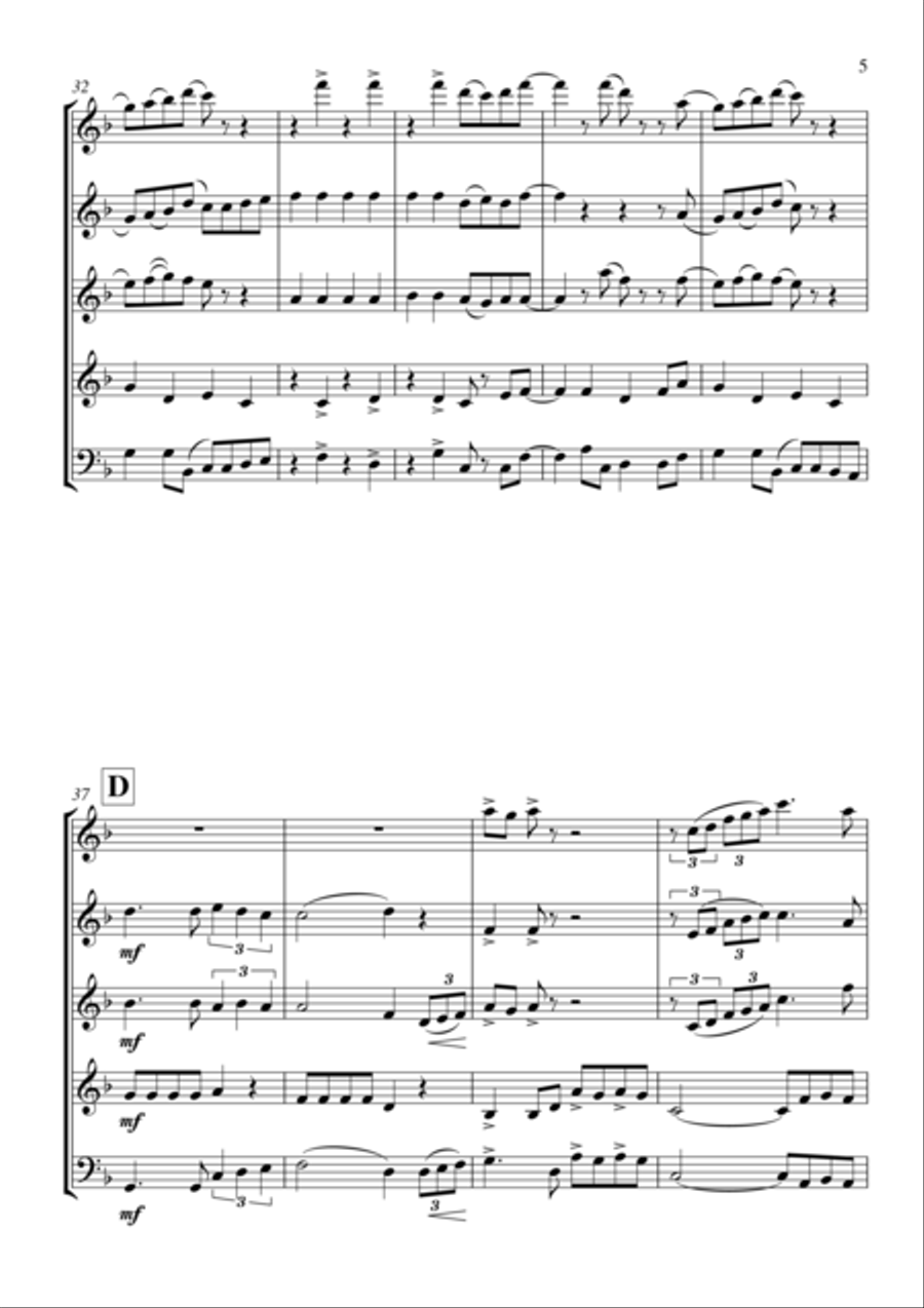 Always Look On The Bright Side Of Life Woodwind Quintet scores gallery preview page 6