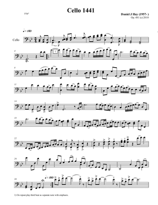 Cello 1441 (Opus 481) Solo