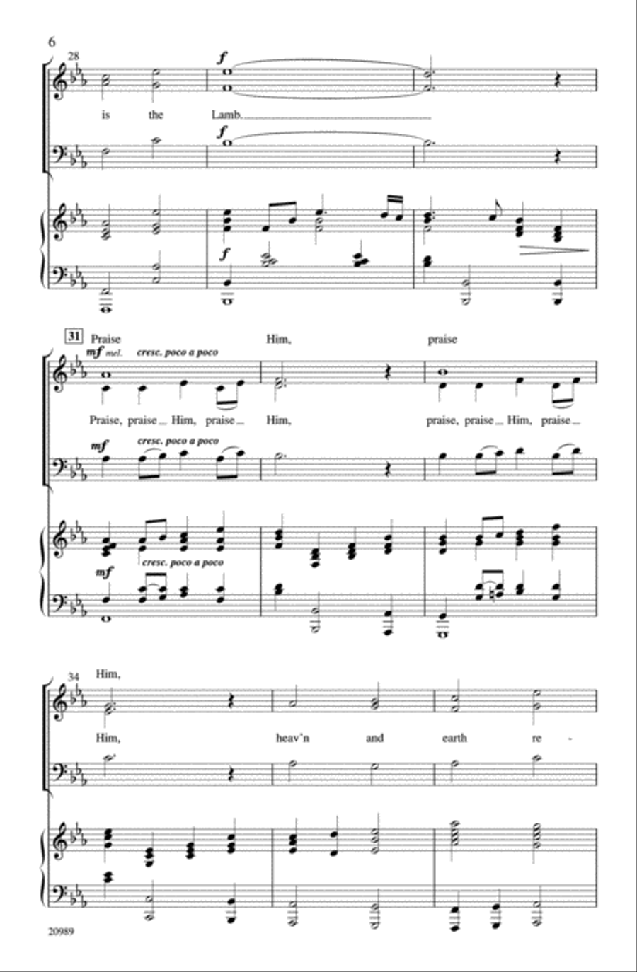 Behold the Lamb Behold the Lamb 3-Part scores gallery preview page 6