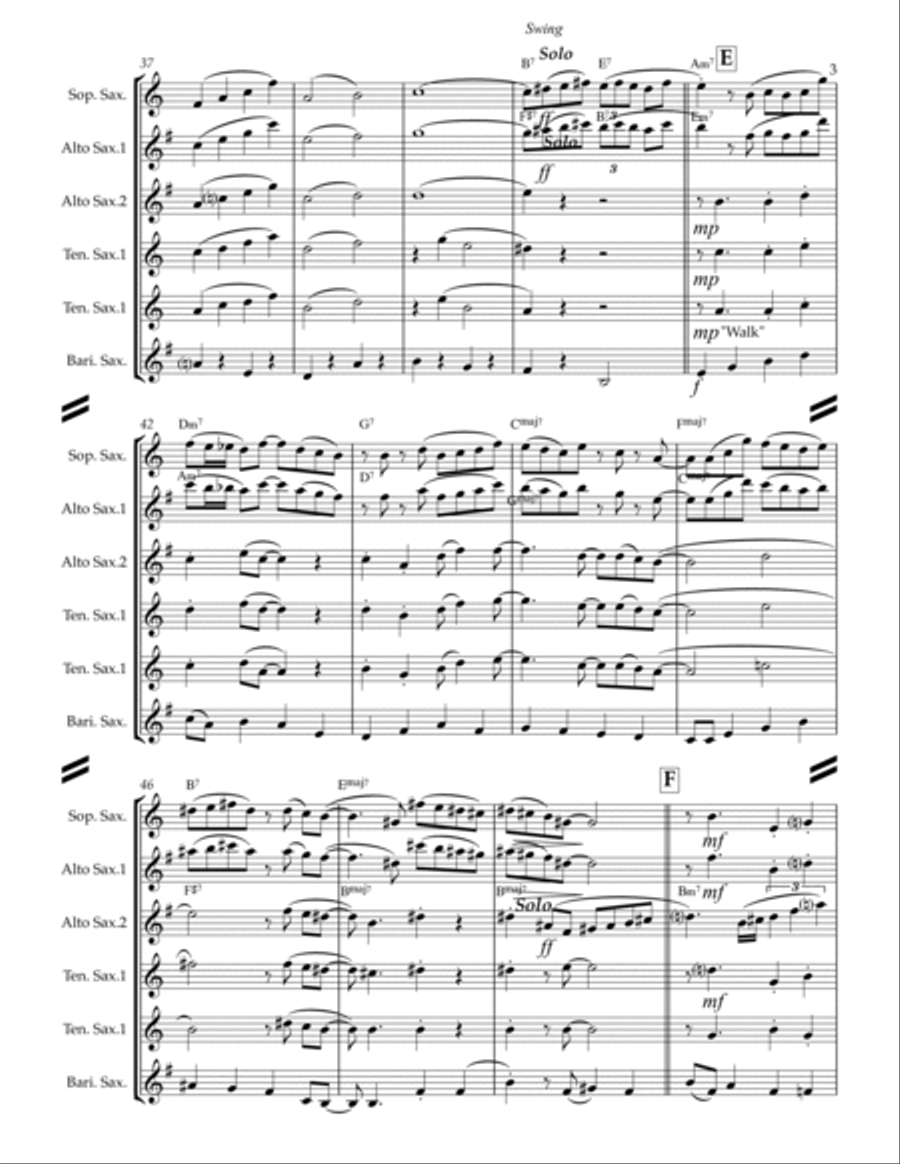 All The Things You Are Saxophone Quintet scores gallery preview page 4