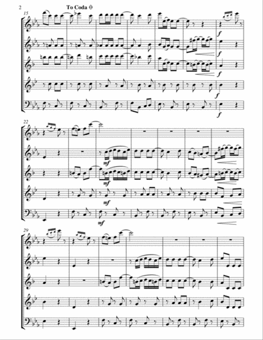 Those Magnificent Men In Their Flying Machines Woodwind Quintet scores gallery preview page 3