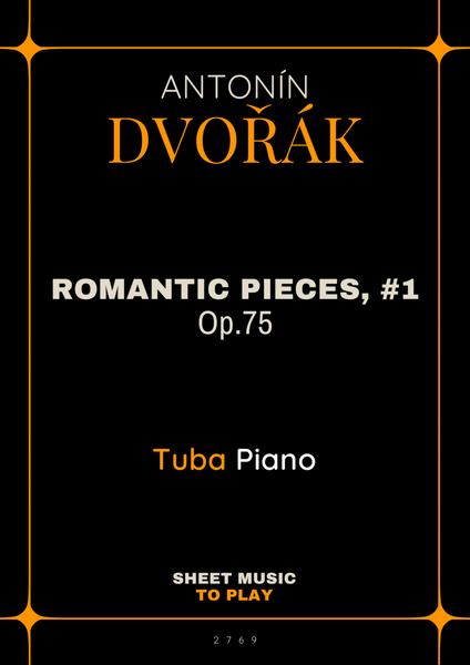 Romantic Pieces, Op.75 (1st mov.) - Tuba and Piano (Full Score and Parts) image number null