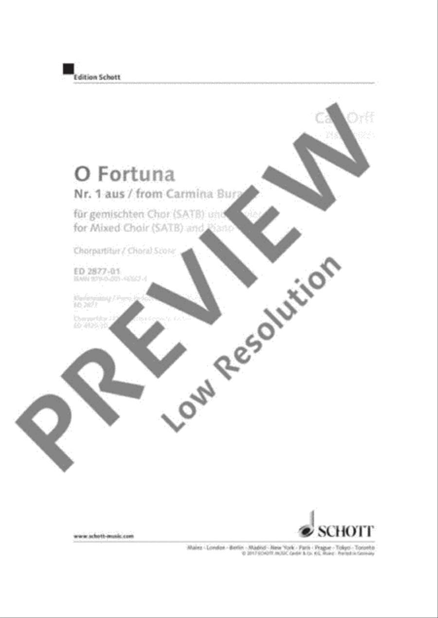 O Fortuna 4-Part scores gallery preview page 2