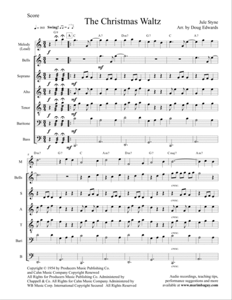 The Christmas Waltz Large Ensemble scores gallery preview page 6