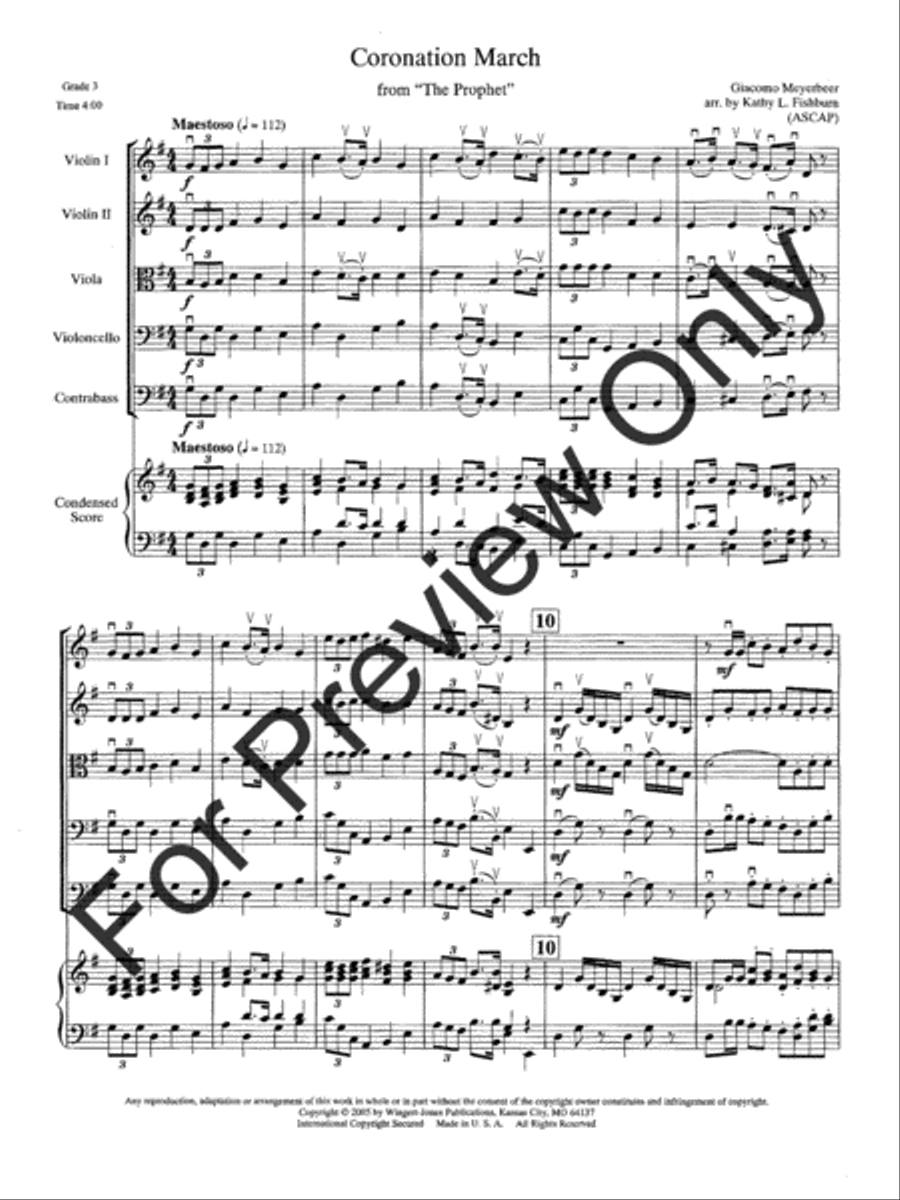 Coronation March (Score) String Orchestra scores gallery preview page 4