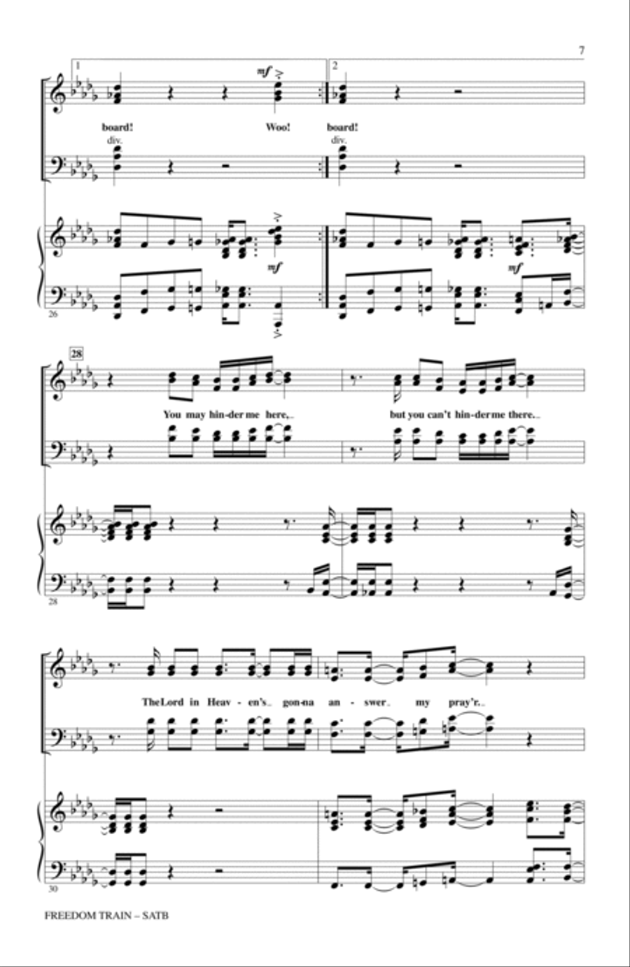 Freedom Train 4-Part scores gallery preview page 5