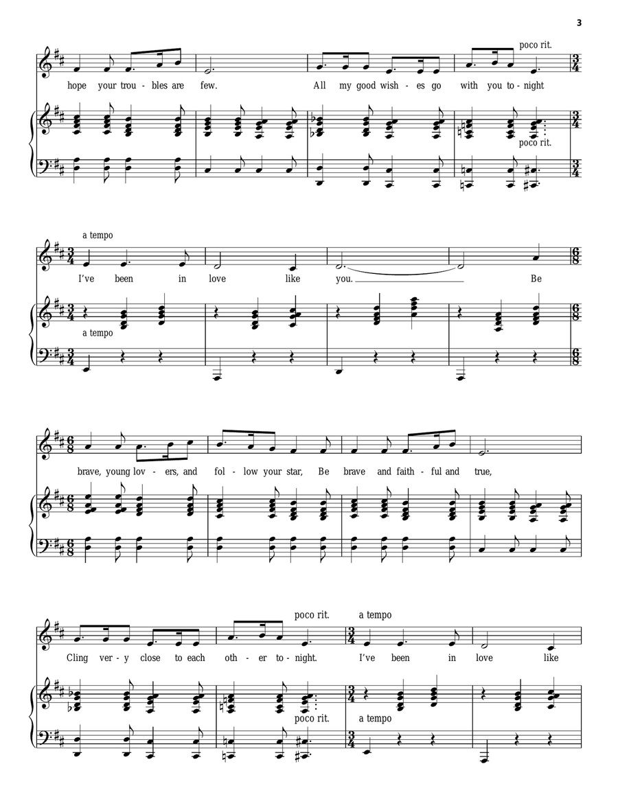 Hello, Young Lovers Piano, Vocal scores gallery preview page 3