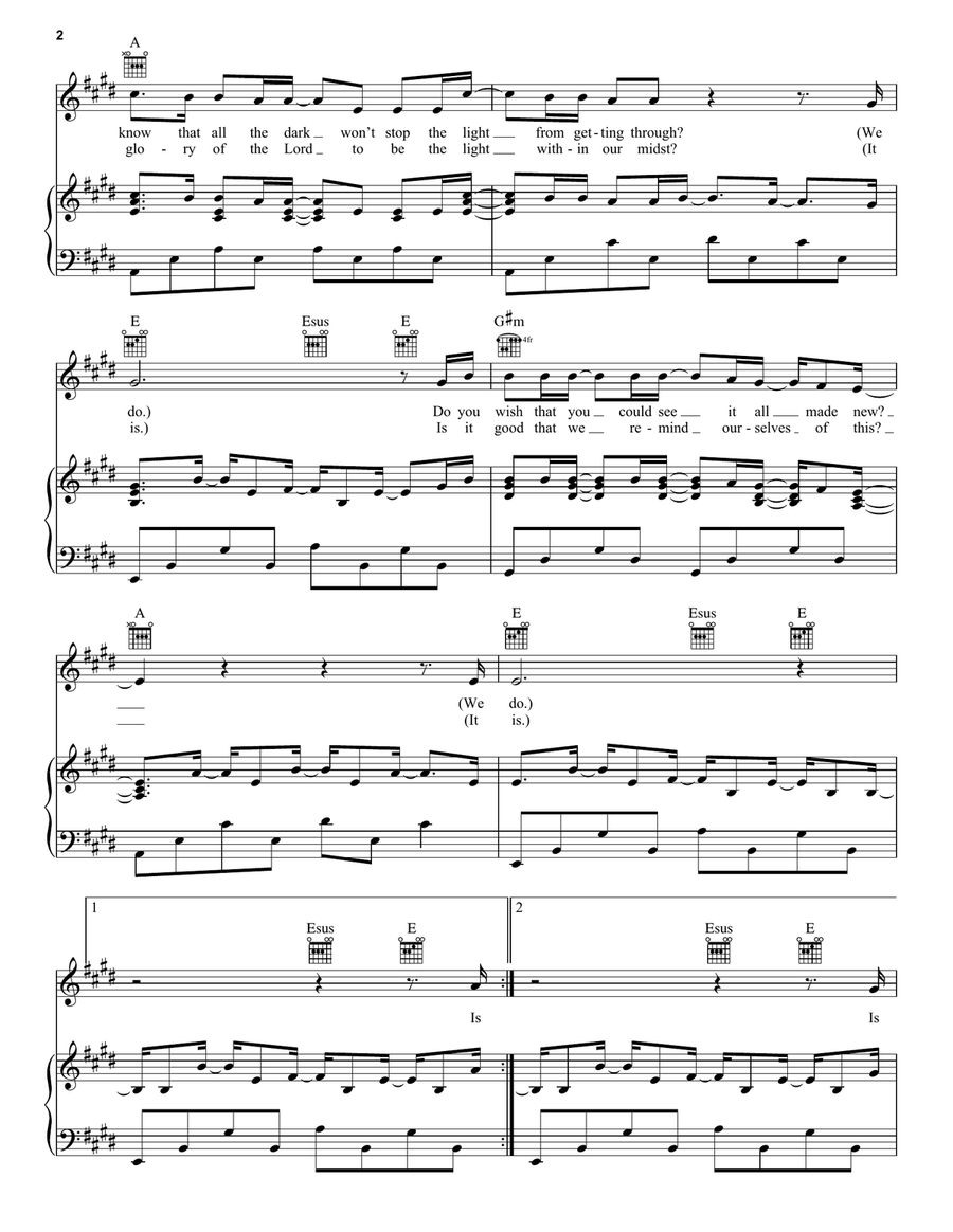 Is He Worthy? Piano, Vocal, Guitar scores gallery preview page 2