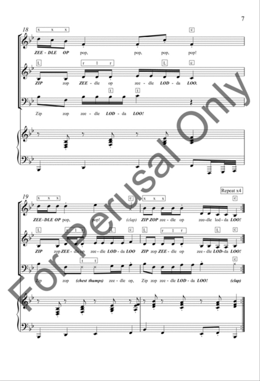 The Zip Zop Song The Zip Zop Song 3-Part scores gallery preview page 6