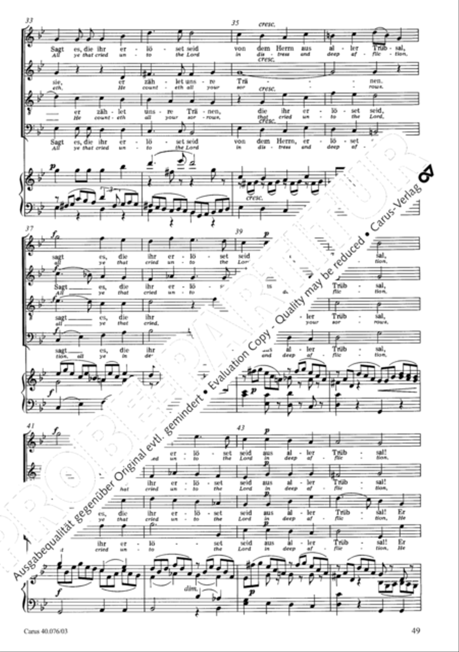 Hymn of Praise, MWV A 18 SSAATB scores gallery preview page 50