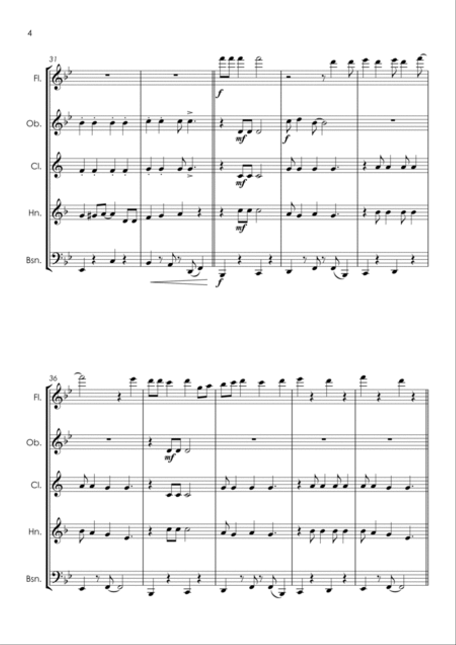 The Lovecats Woodwind Quintet scores gallery preview page 6