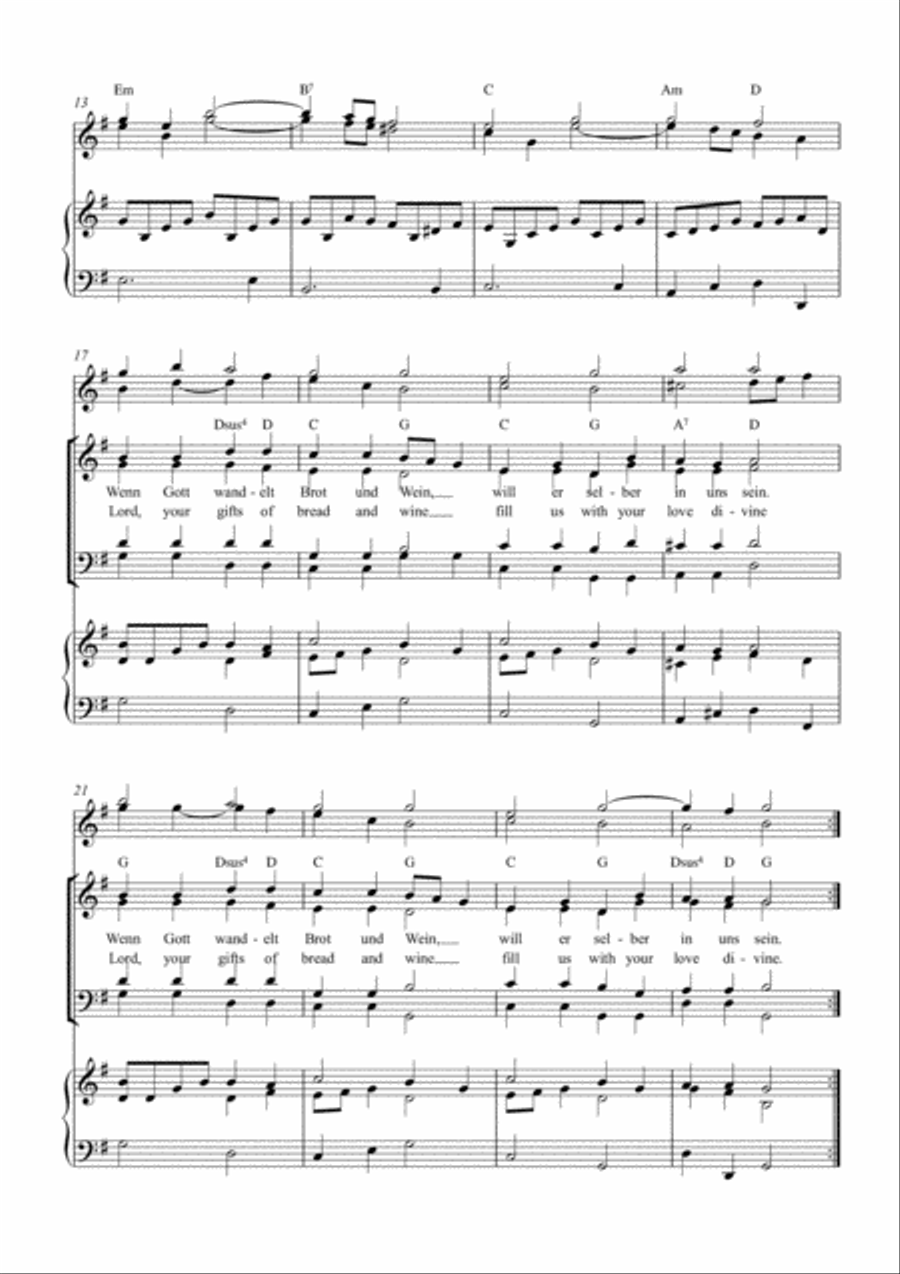 God's great love / Große Liebe, Große Gnade (Offertory /Gabenbereitung) by Simon Peberdy 4-Part scores gallery preview page 2