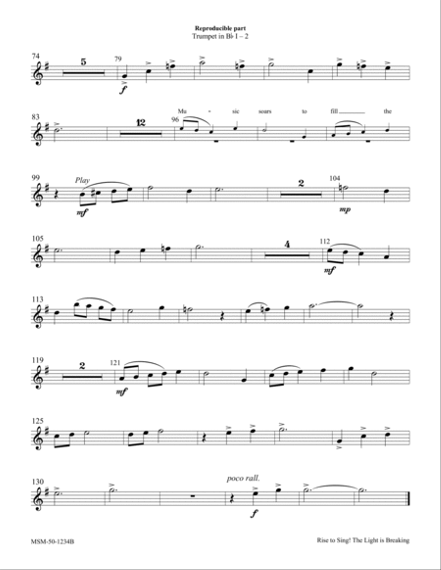 Rise to Sing! The Light is Breaking Choir scores gallery preview page 3
