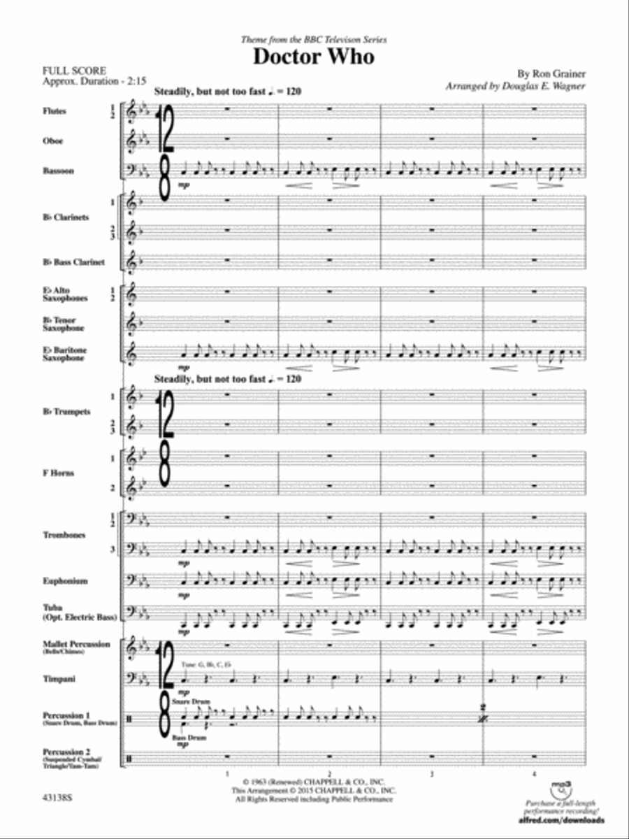 Doctor Who: Score Concert Band scores gallery preview page 3