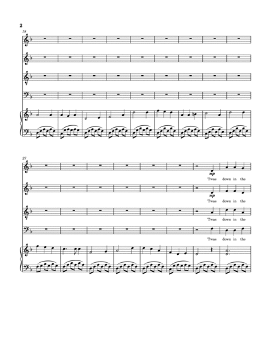 She's Like A Swallow 4-Part scores gallery preview page 2