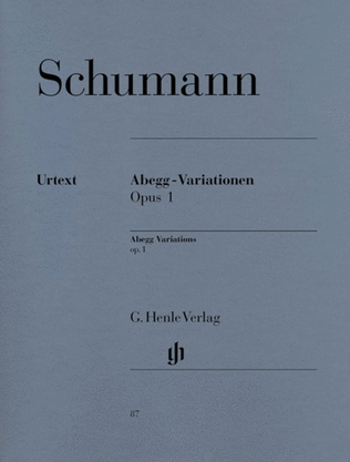 Book cover for Schubert - Abegg Variations Op 1 Urtext