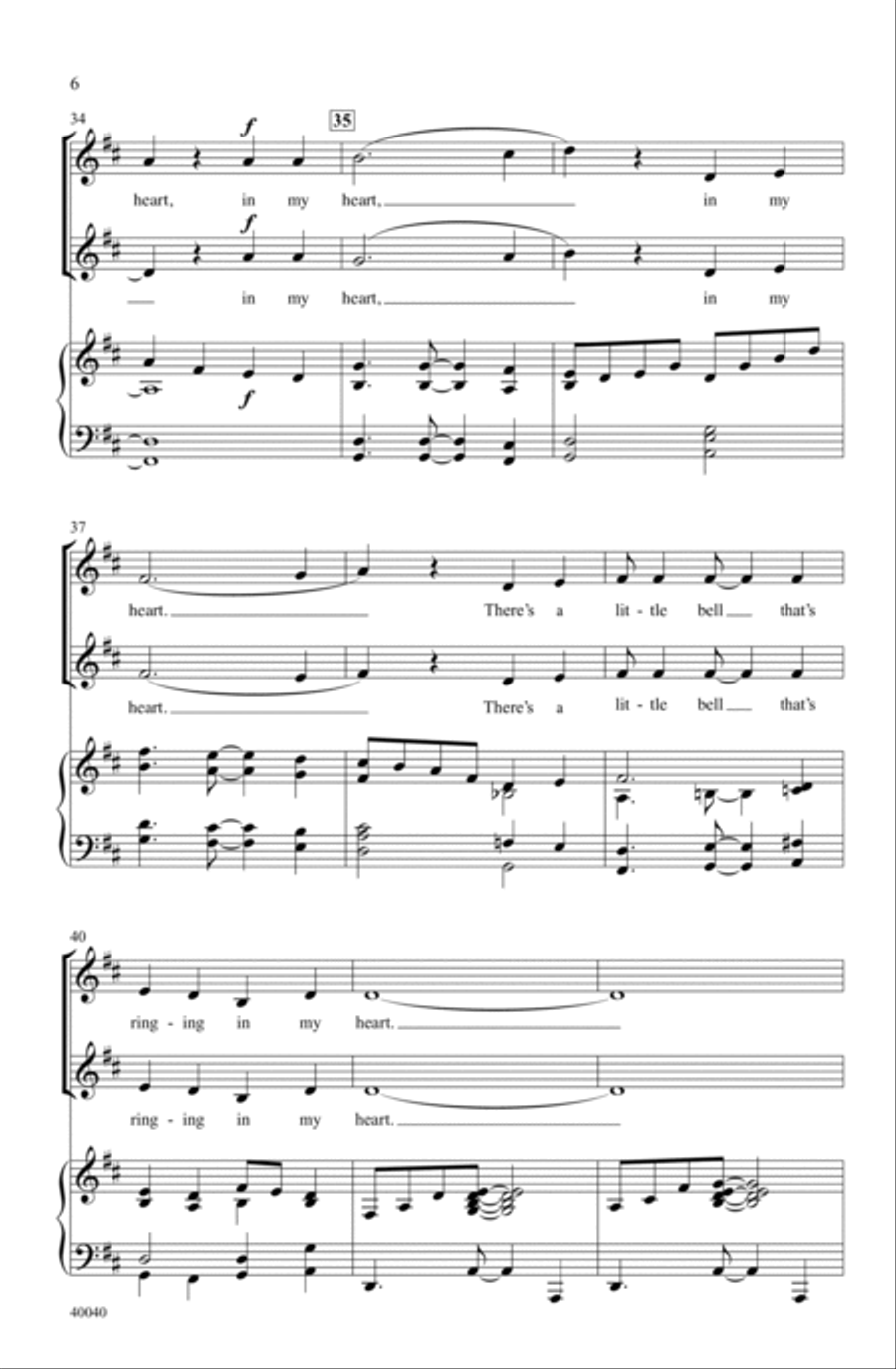 There's a Song in My Heart Choir scores gallery preview page 5