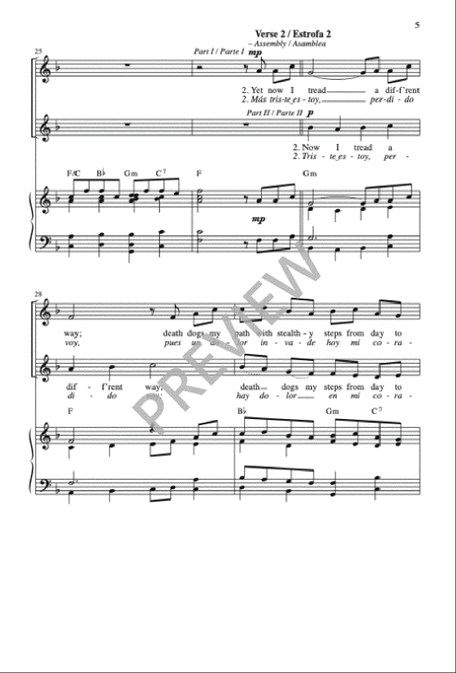 Shelter Me / Protégeme, Two-part edition 2-Part scores gallery preview page 6