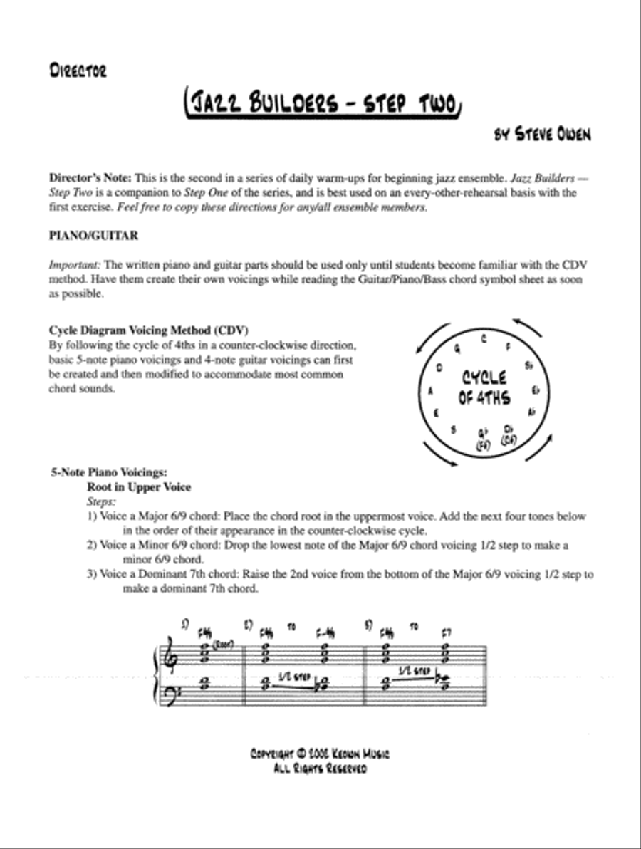 Jazz Builders - Step Two Jazz Ensemble scores gallery preview page 1