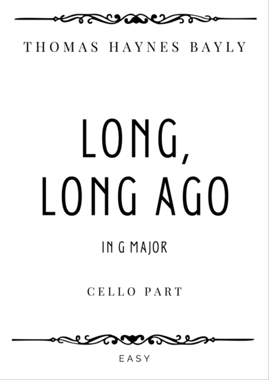 Bayly - Long, Long Ago in G Major - Easy Chamber Music scores gallery preview page 4