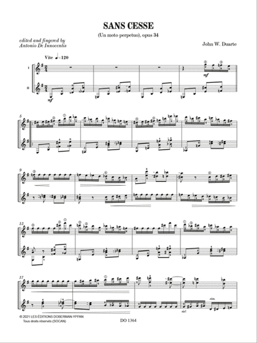 Sans cesse, Op. 34 Classical Guitar scores gallery preview page 2