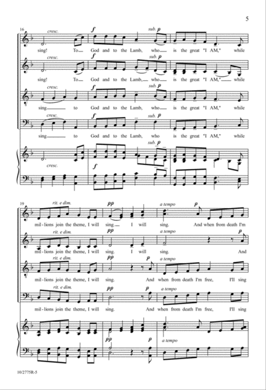 What Wondrous Love is This! 4-Part scores gallery preview page 4