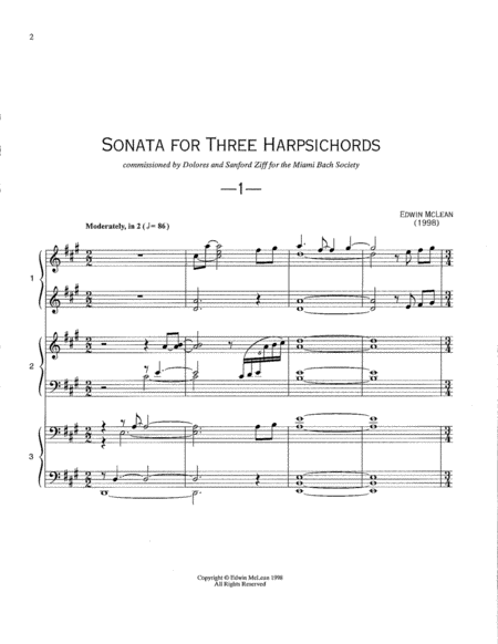 Sonata for Three Harpsichords image number null