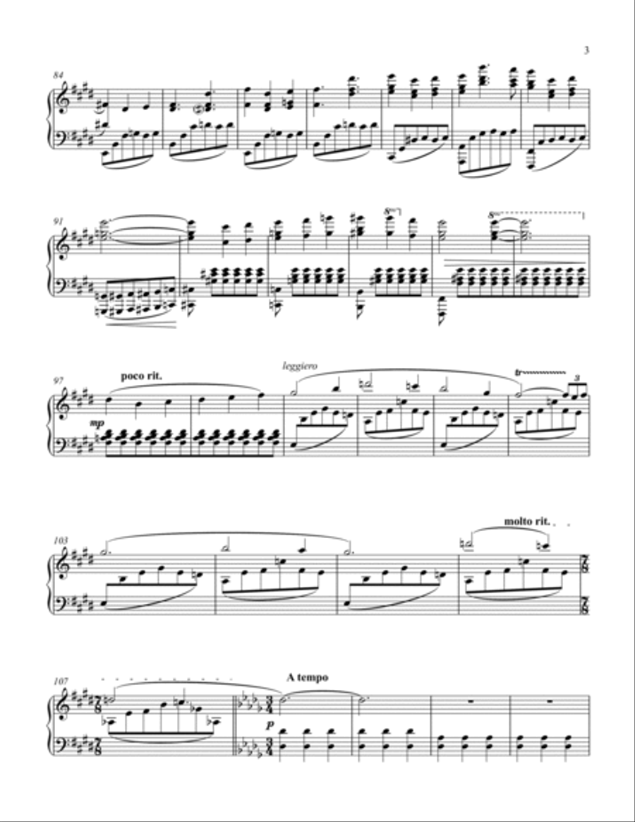 Le Diable au corps (Waltz for Piano) Piano Solo scores gallery preview page 3